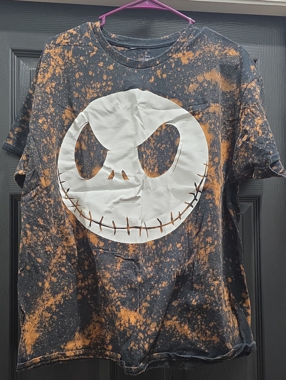 Disney Jack Skellington Nightmare Before Christimas Bleaced Tee